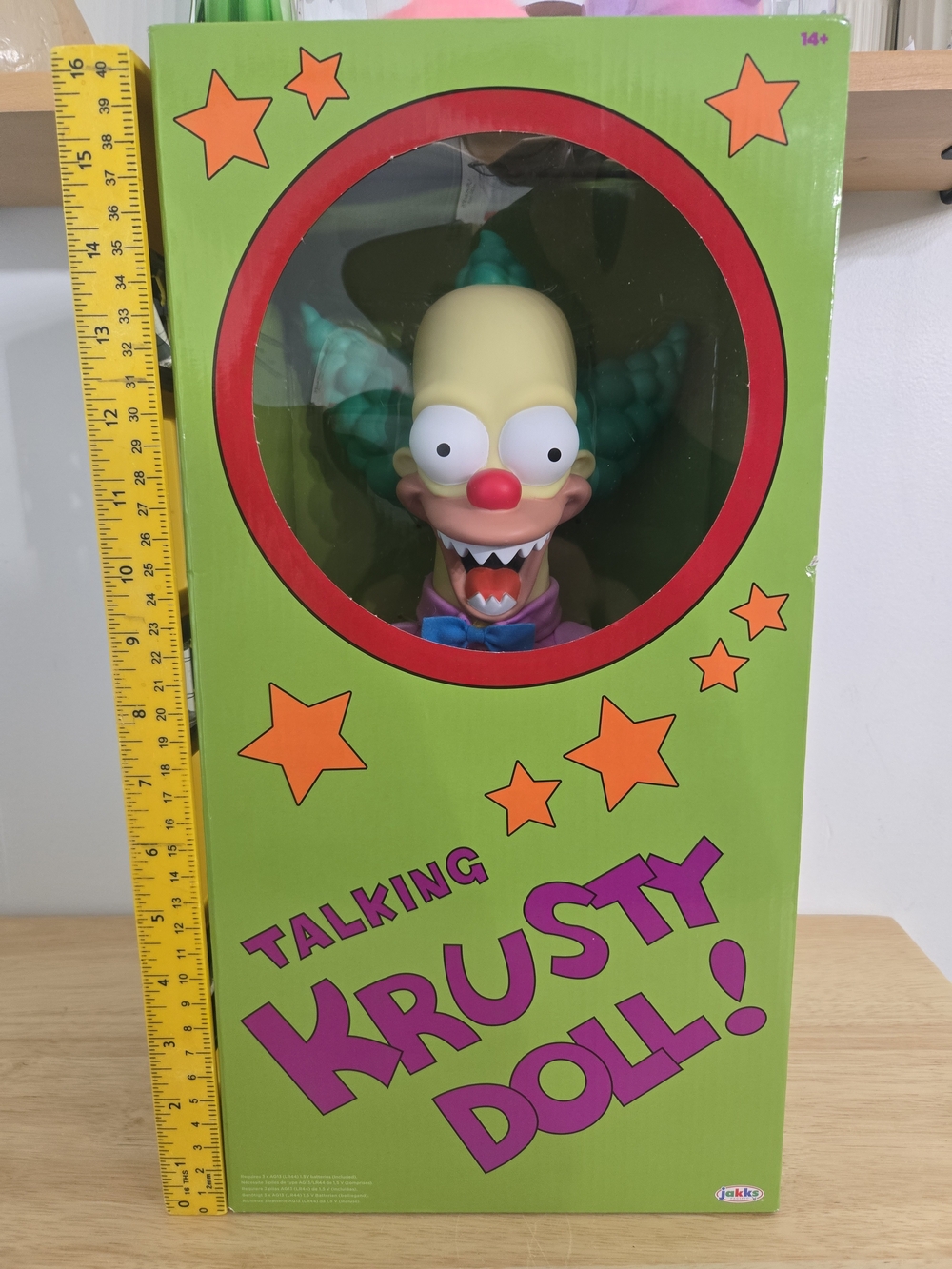 The Simpsons Talking Krusty Doll 16-Inches Tall Good and Evil Krusty Figure New